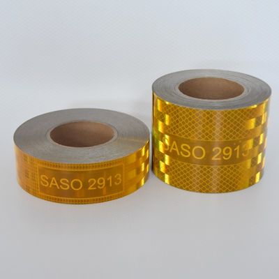 Хорошая цена Алюминиевая настраиваемая Mirco Prismatic SASO 2913 самоклеящаяся отражающая лента наклейка онлайн