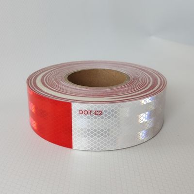 Хорошая цена Водостойкая отражающая лента DOT-C2 Красно-белый клей для трейлеров, на улице онлайн
