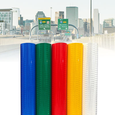 Хорошая цена Тип IV Пластиковая Клейкая Пленка Высокоинтенсивная Призматическая Светоотражающая Пленка ODM онлайн