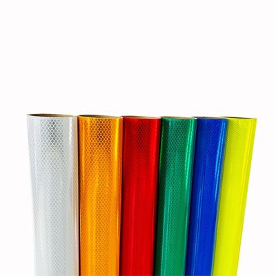 Хорошая цена 4x150FT Micro White Yellow High Visibility Micro Diamond Grade Reflective Sheet Film Винил для дорожных знаков ODM онлайн