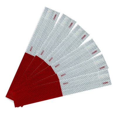 Хорошая цена Red/White DOT-C2 Reflective Safety Tape Conspicuity Tape for Vehicles, Trailers, Trucks онлайн