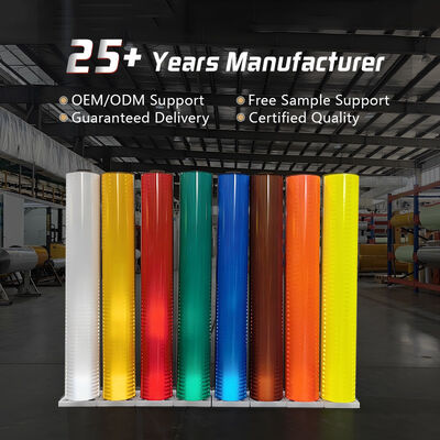 Хорошая цена Светоотражающая пленка ASTM D4956 Тип IV HIP с долговечностью 10 лет на открытом воздухе и широким углом ретроотражения для дорожных знаков онлайн