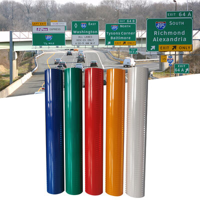 Хорошая цена ASTM D4956 Тип IV HIP Высокоинтенсивная призматическая светоотражающая пленка со сроком службы 10 лет онлайн